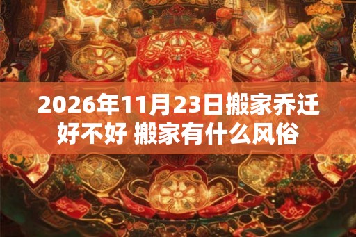 2026年11月23日搬家乔迁好不好 搬家有什么风俗