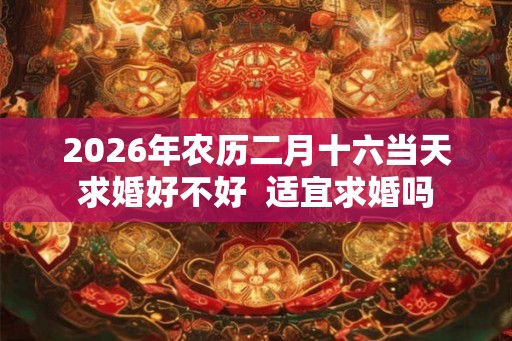 2026年农历二月十六当天求婚好不好  适宜求婚吗