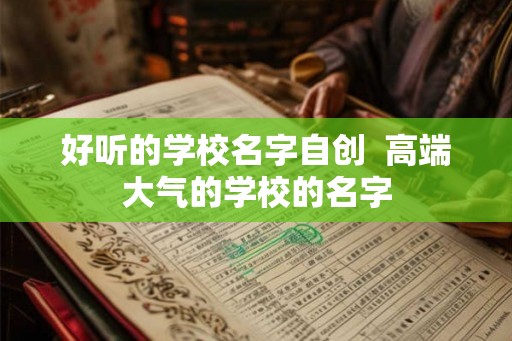 好听的学校名字自创  高端大气的学校的名字