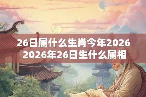 26日属什么生肖今年2026 2026年26日生什么属相