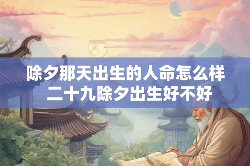 除夕那天出生的人命怎么样  二十九除夕出生好不好