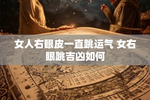 女人右眼皮一直跳运气 女右眼跳吉凶如何