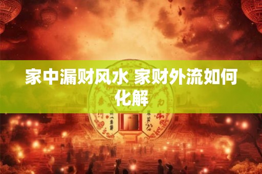 家中漏财风水 家财外流如何化解