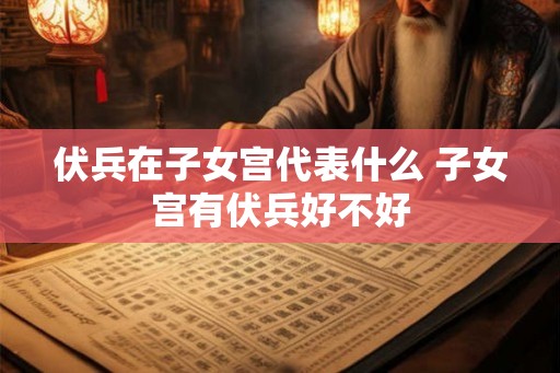 伏兵在子女宫代表什么 子女宫有伏兵好不好