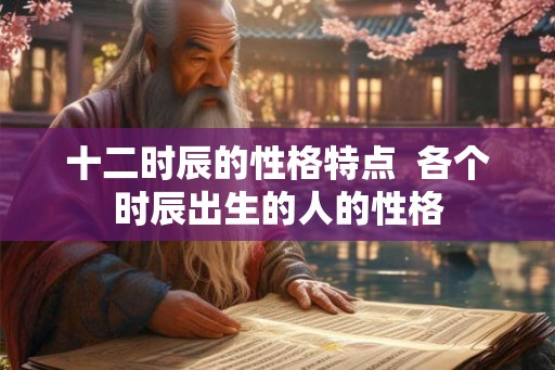 十二时辰的性格特点  各个时辰出生的人的性格