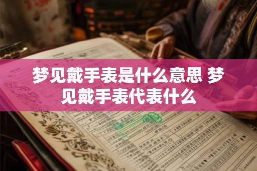 梦见戴手表是什么意思 梦见戴手表代表什么