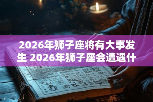 2026年狮子座将有大事发生 2026年狮子座会遭遇什么大事