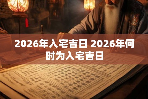 2026年入宅吉日 2026年何时为入宅吉日
