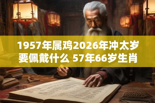 1957年属鸡2026年冲太岁要佩戴什么 57年66岁生肖鸡犯太岁怎么化解