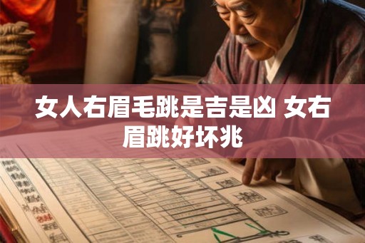 女人右眉毛跳是吉是凶 女右眉跳好坏兆
