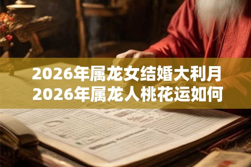 2026年属龙女结婚大利月 2026年属龙人桃花运如何