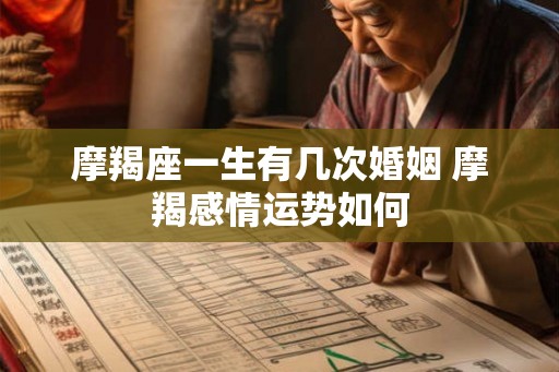 摩羯座一生有几次婚姻 摩羯感情运势如何