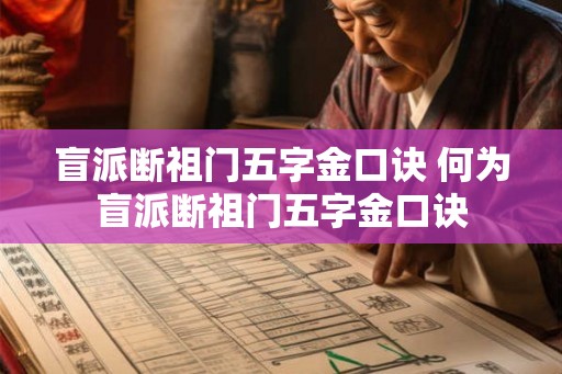 盲派断祖门五字金口诀 何为盲派断祖门五字金口诀