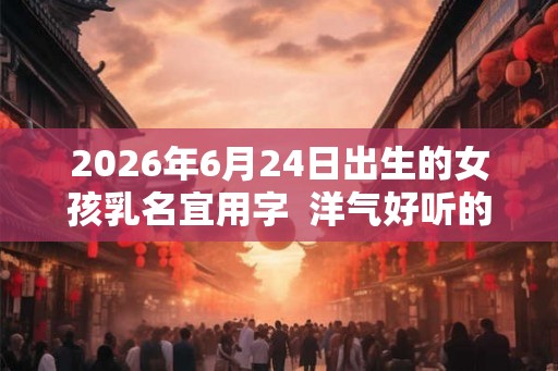 2026年6月24日出生的女孩乳名宜用字  洋气好听的小名赏析