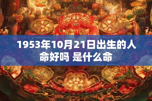 1953年10月21日出生的人命好吗 是什么命