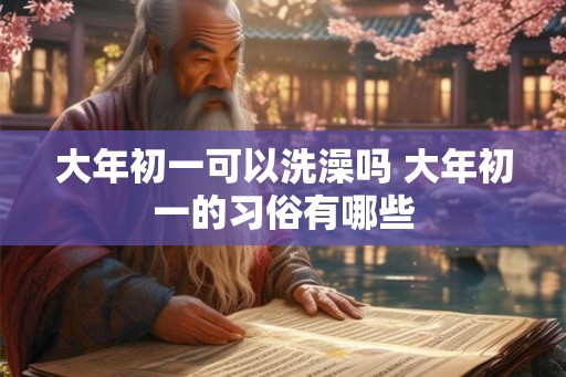 大年初一可以洗澡吗 大年初一的习俗有哪些 大年初一可以洗澡吗 大年初一的习俗有哪些