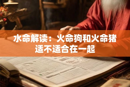 水命解读：火命狗和火命猪适不适合在一起