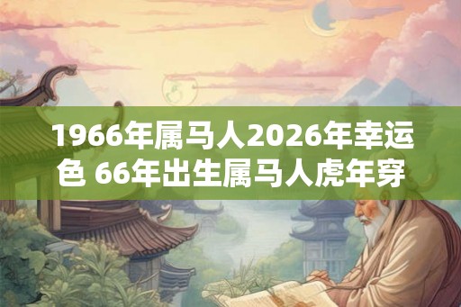 1966年属马人2026年幸运色 66年出生属马人虎年穿什么颜色衣服好