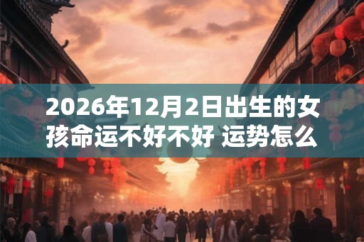 2026年12月2日出生的女孩命运不好不好 运势怎么样