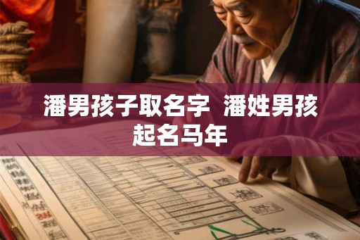 潘男孩子取名字  潘姓男孩起名马年