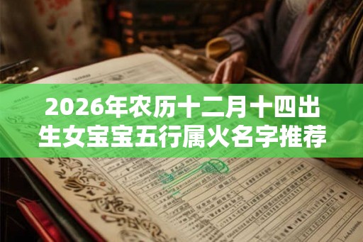 2026年农历十二月十四出生女宝宝五行属火名字推荐