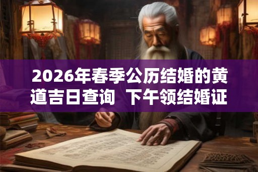2026年春季公历结婚的黄道吉日查询  下午领结婚证吉利吗