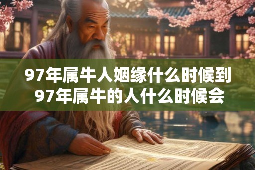 97年属牛人姻缘什么时候到 97年属牛的人什么时候会结婚 97年属牛人姻缘什么时候到 97年属牛的人什么时候会结婚