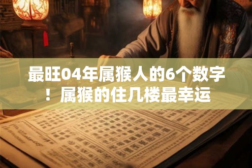 最旺04年属猴人的6个数字！属猴的住几楼最幸运