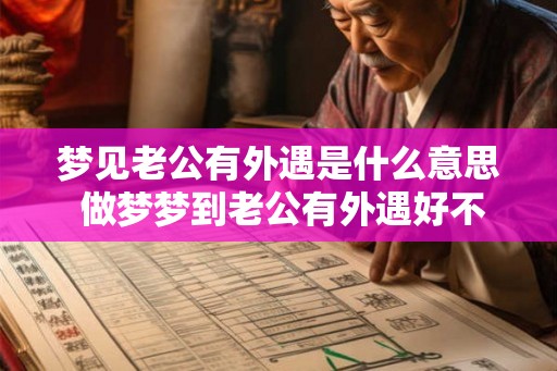 梦见老公有外遇是什么意思 做梦梦到老公有外遇好不好