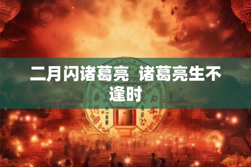 二月闪诸葛亮  诸葛亮生不逢时