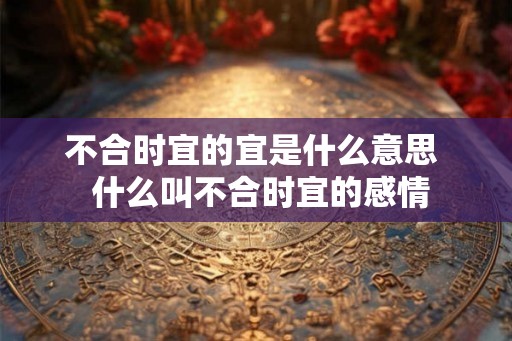 不合时宜的宜是什么意思  什么叫不合时宜的感情