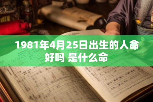 1981年4月25日出生的人命好吗 是什么命
