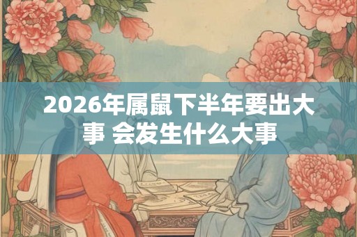 2026年属鼠下半年要出大事 会发生什么大事