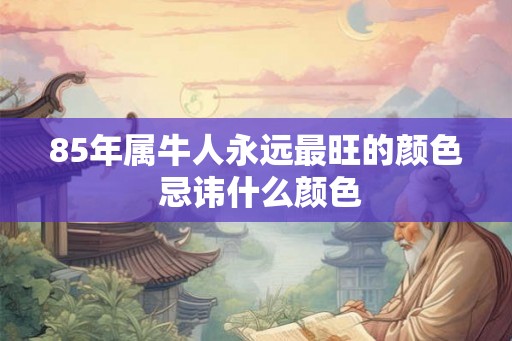 85年属牛人永远最旺的颜色 忌讳什么颜色