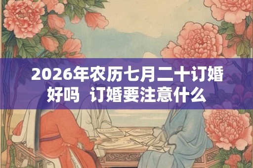 2026年农历七月二十订婚好吗  订婚要注意什么