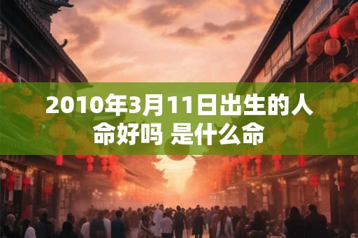 2010年3月11日出生的人命好吗 是什么命