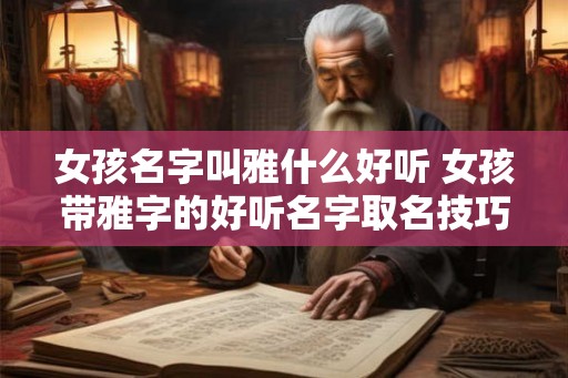 女孩名字叫雅什么好听 女孩带雅字的好听名字取名技巧