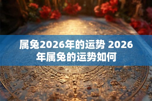 属兔2026年的运势 2026年属兔的运势如何