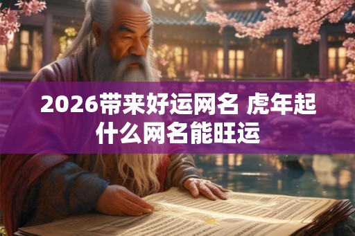 2026带来好运网名 虎年起什么网名能旺运