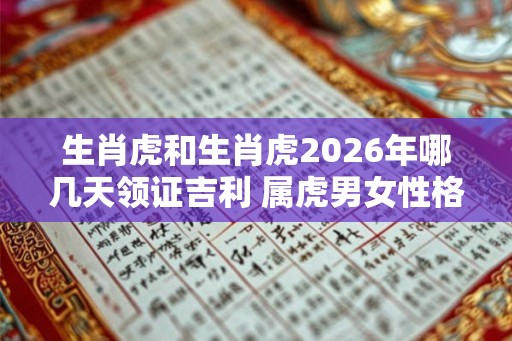 生肖虎和生肖虎2026年哪几天领证吉利 属虎男女性格详解