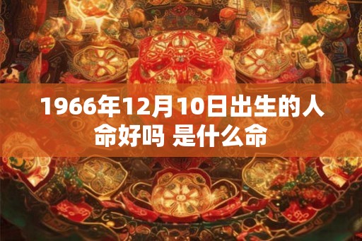 1966年12月10日出生的人命好吗 是什么命