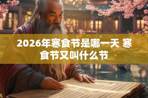 2026年寒食节是哪一天 寒食节又叫什么节