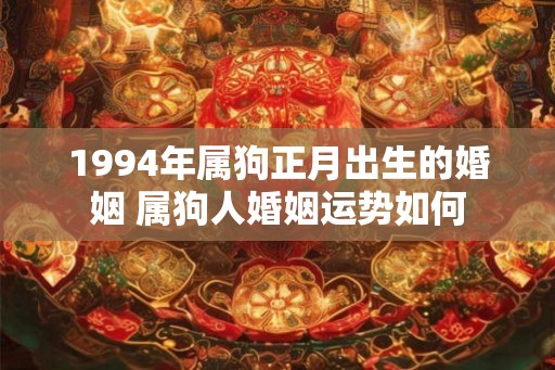 1994年属狗正月出生的婚姻 属狗人婚姻运势如何