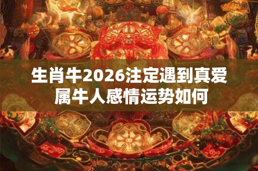 生肖牛2026注定遇到真爱 属牛人感情运势如何
