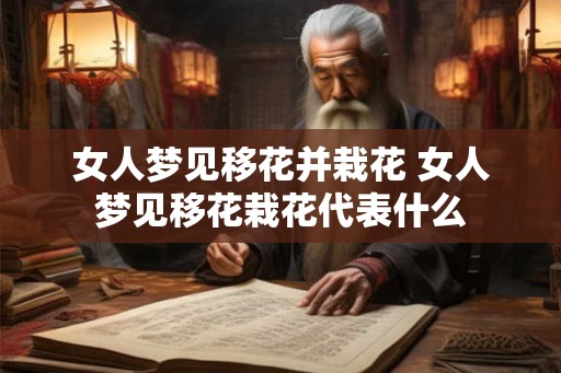 女人梦见移花并栽花 女人梦见移花栽花代表什么