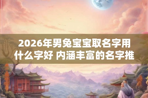 2026年男兔宝宝取名字用什么字好 内涵丰富的名字推荐