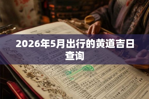 2026年5月出行的黄道吉日查询