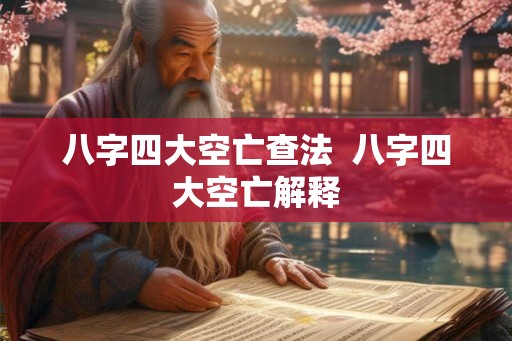 八字四大空亡查法  八字四大空亡解释