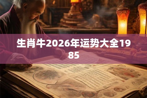 生肖牛2026年运势大全1985