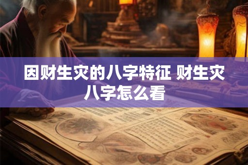 因财生灾的八字特征 财生灾八字怎么看